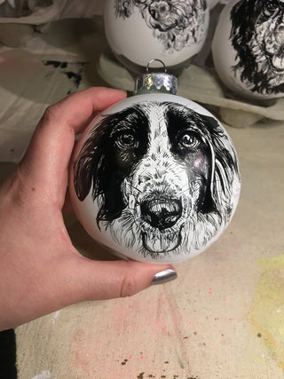 Custom Portrait - 3” Glass Bulb Ornament