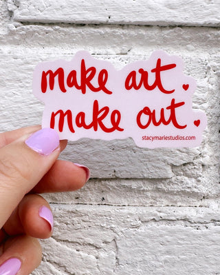 Make Art Make Out Sticker