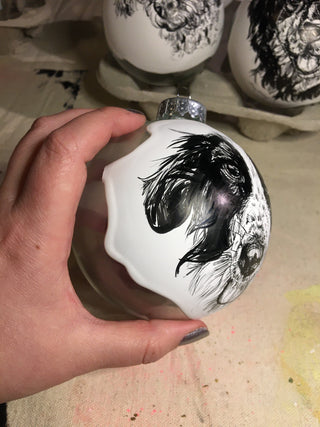 Custom Portrait - 3” Glass Bulb Ornament