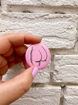 Booty Button Pin